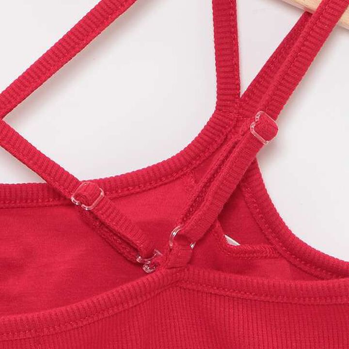Cup-Style Black Cross Camisole,Red, medium image number 9