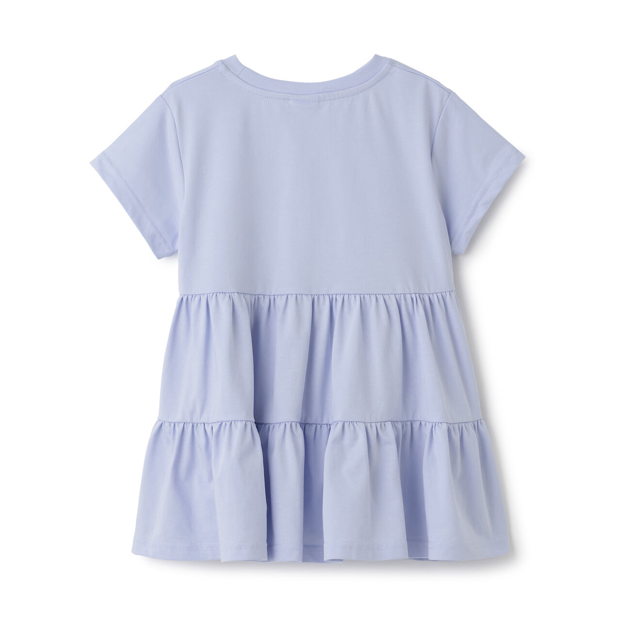 [DailyMe] Short-Sleeve Tiered Tunic with Heat Shielding, Quick-Dry & Antibacterial,Sax blue, large image number 10
