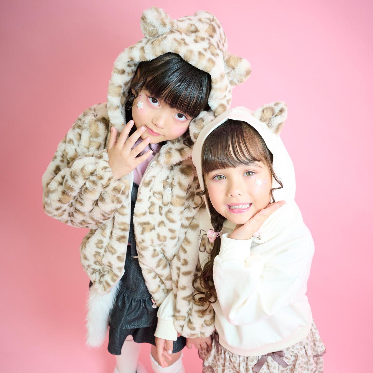 Leopard Print Faux Fur Bomber Jacket,Beige, large image number 12
