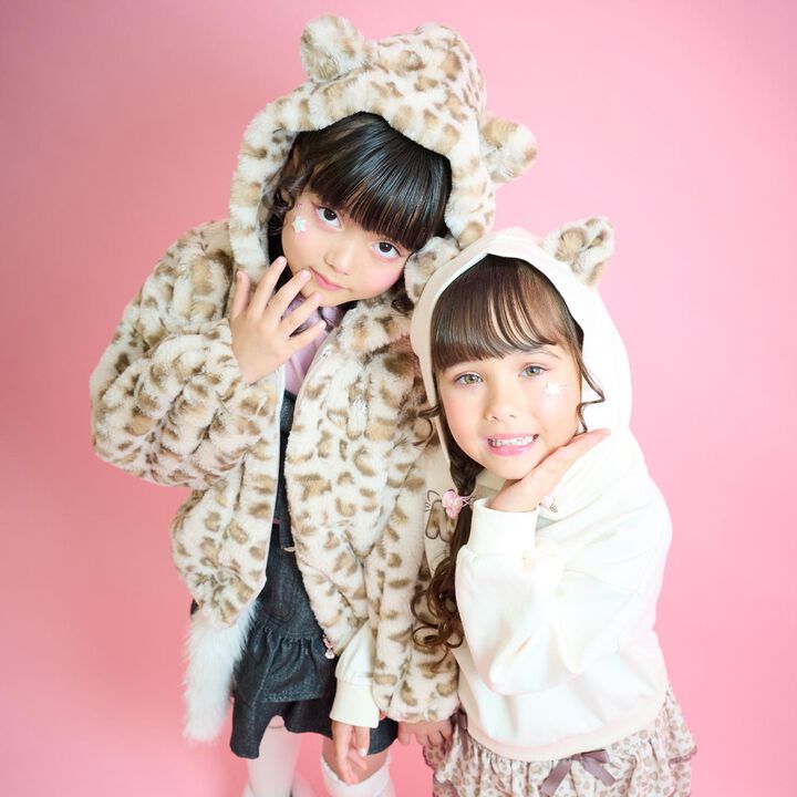 Leopard Print Faux Fur Bomber Jacket,Beige, medium image number 12