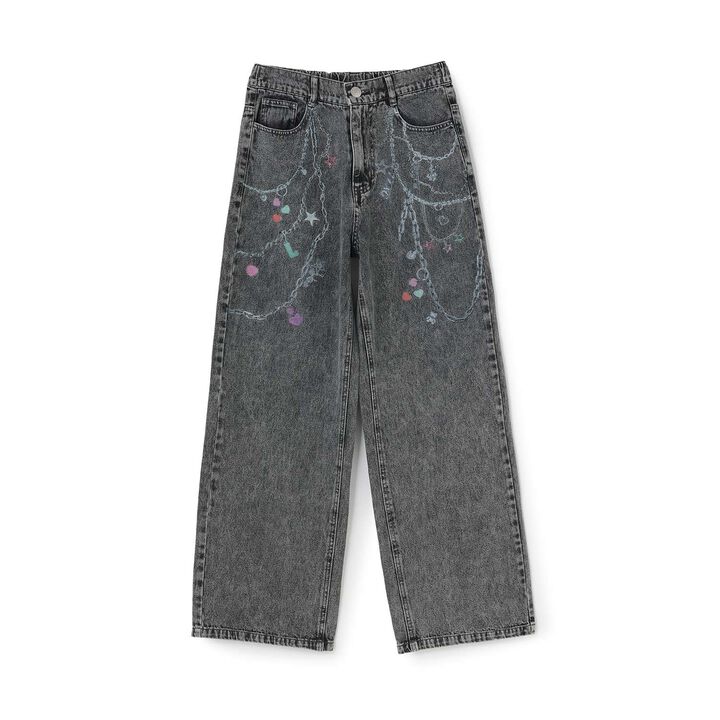 [LTXC] Charm Design Denim Wide Pants,Gray, medium image number 11
