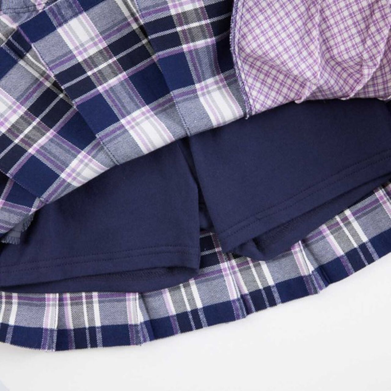 KP Check Pleats Skirt with Shorts (90-160),Pink, large image number 8