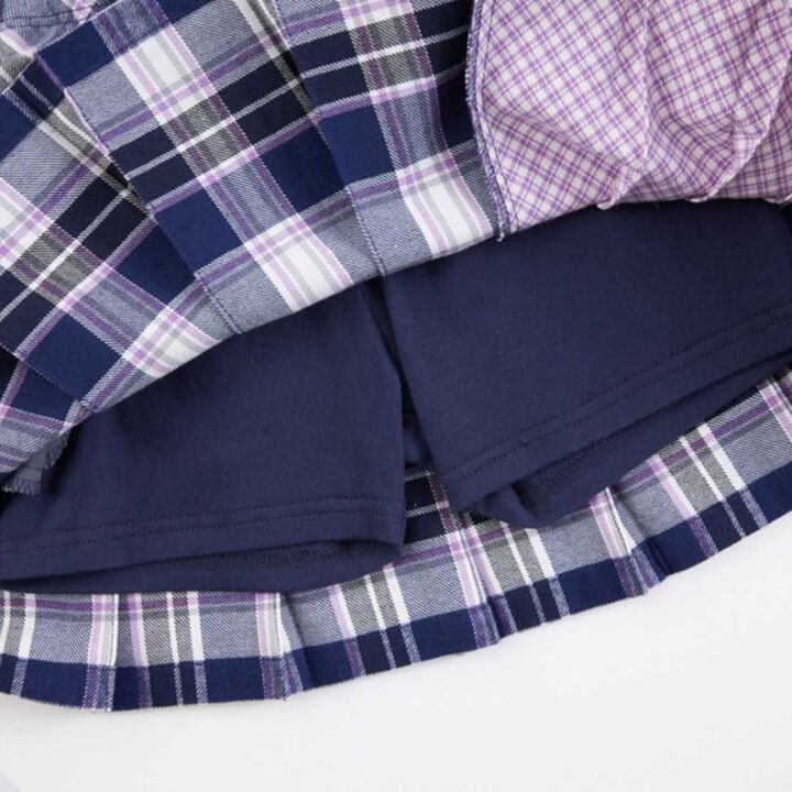 KP Check Pleats Skirt with Shorts (90-160),Pink, medium image number 8