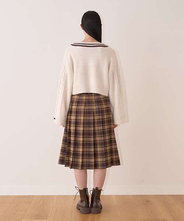 Pleated Midi Skirt,Mocha tea, medium image number 5