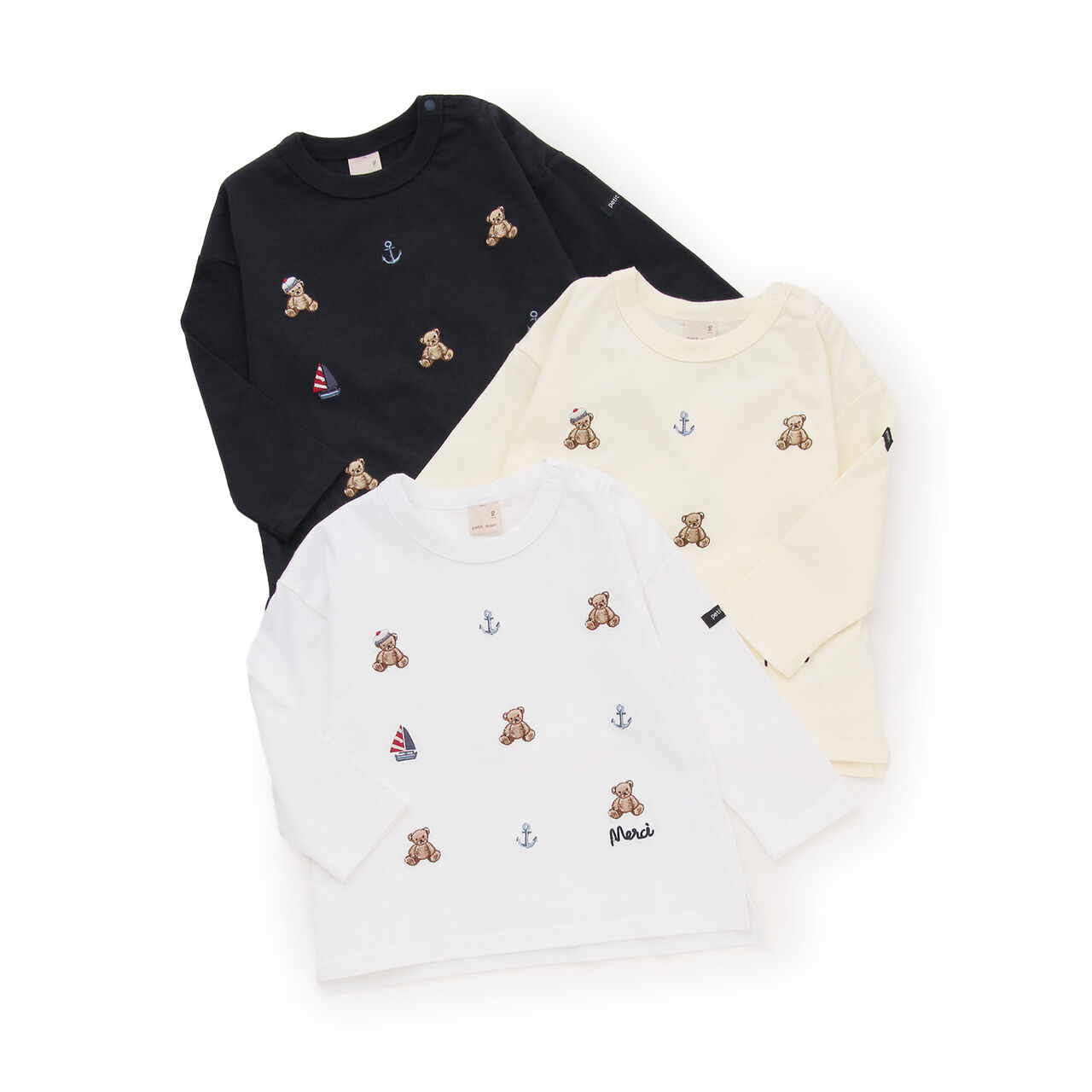 Link Bear Embroidery Marine Long-Sleeve T-Shirt,Navy, large image number 12