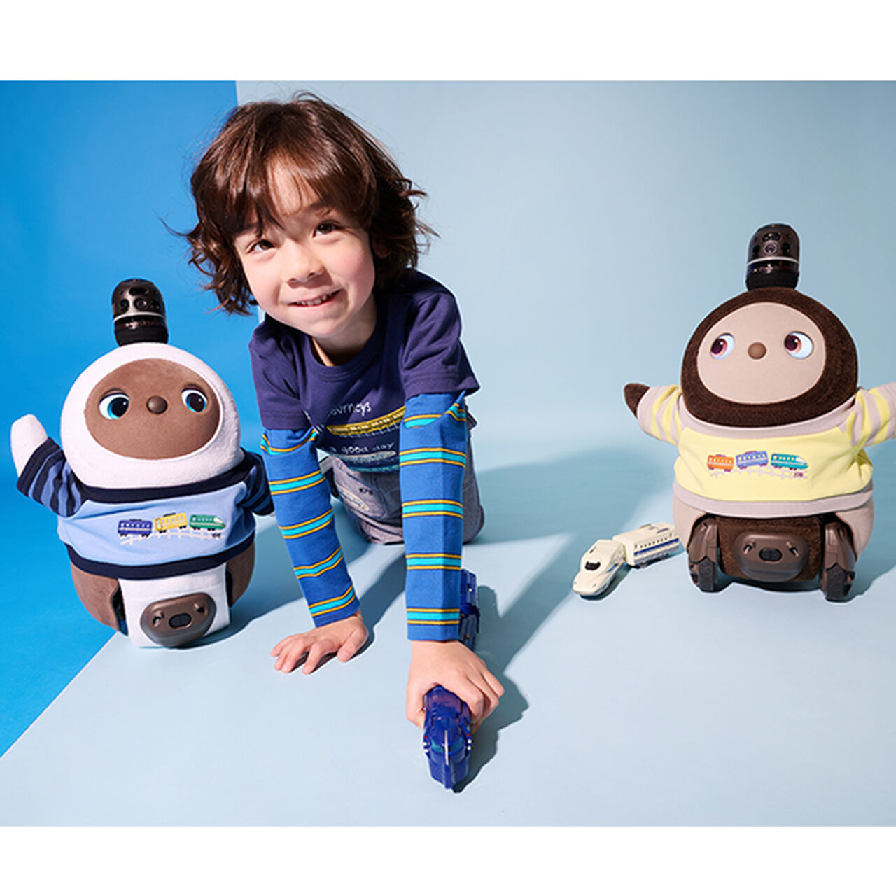 KP×LOVOT Train Motif Pullover,Blue, large image number 1