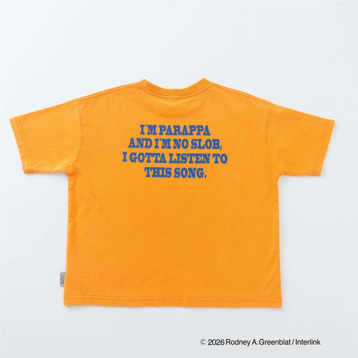 [PaRappa the Rapper] 彩色寬版撞色標誌短袖T恤,橙色, medium image number 18
