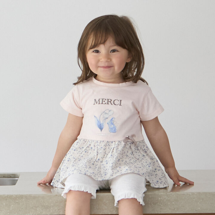 [Parent-Child Matching] [Cool Touch] 15th MERCI Short-Sleeve T-Shirt,Pearl white, medium image number 7