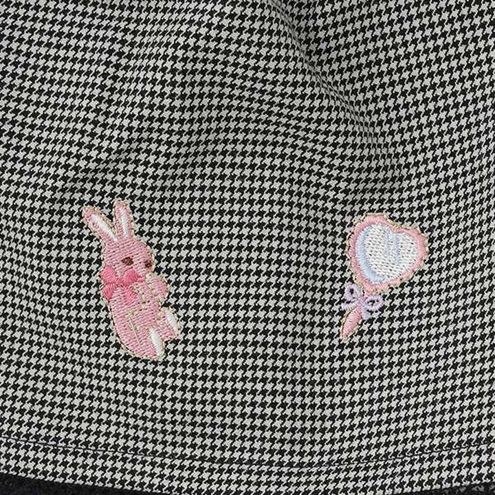 Bear Embroidery Culotte Skirt,Pink, medium image number 9