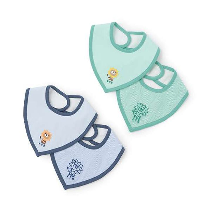 Lion Motif Bib Set (2 Pieces),Green, medium image number 8