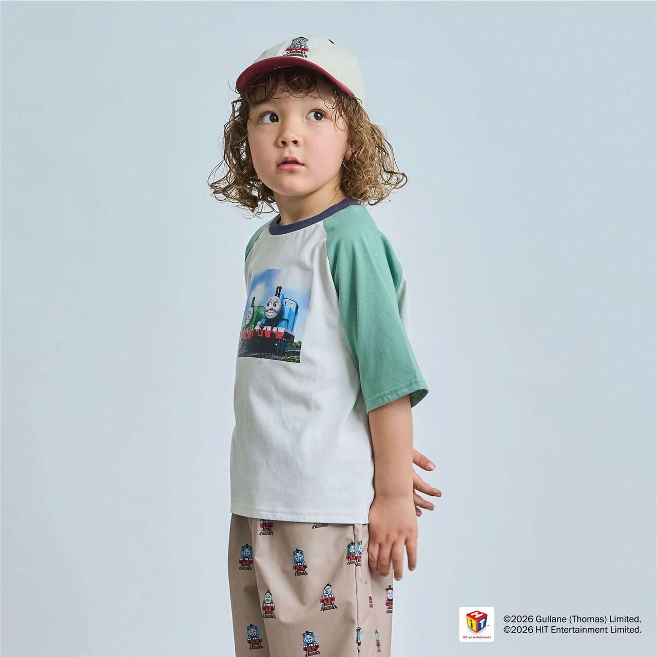 [Thomas the Tank Engine] Raglan Short Sleeve T-Shirt,Red, large image number 15