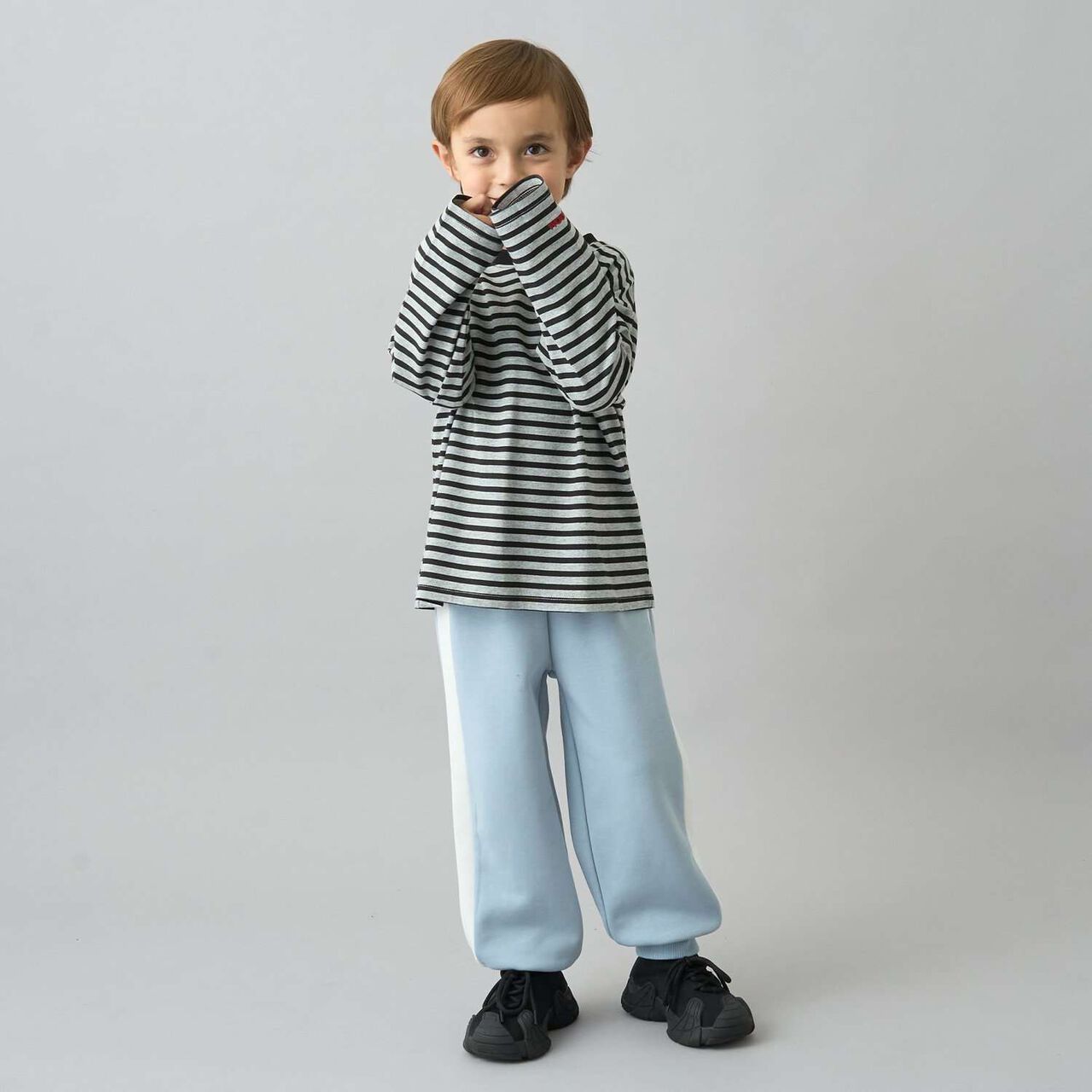 [Daily Standard Wear] Relaxed Oversized Stripe Long-Sleeve T-Shirt,Lilac, large image number 36