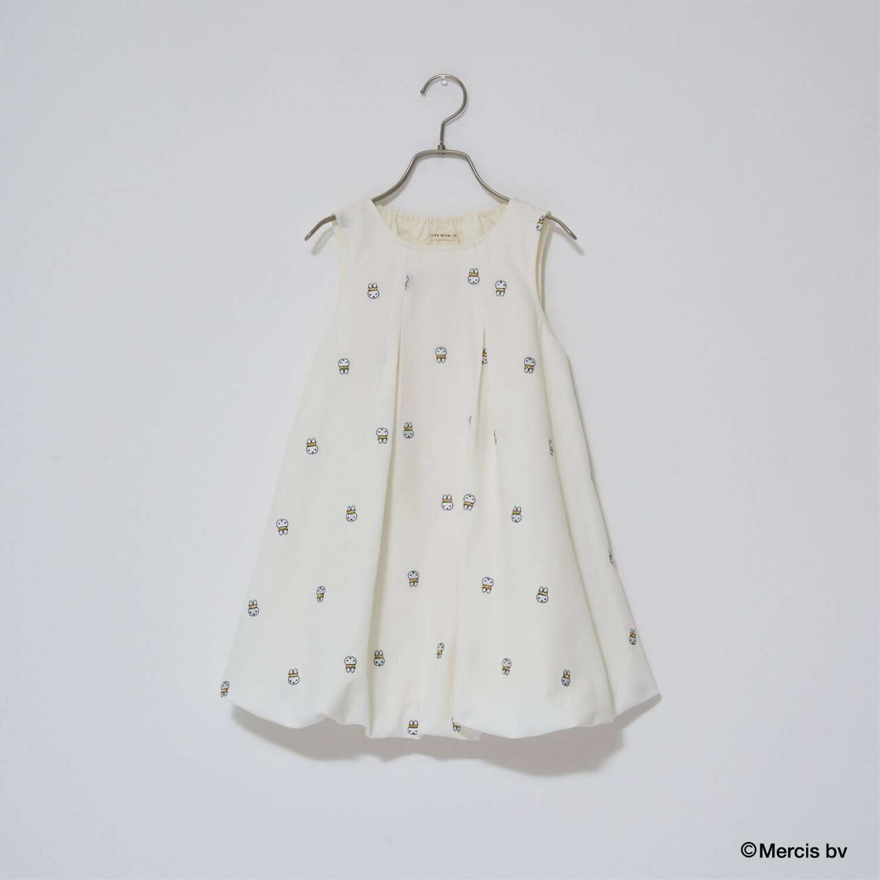 Miffy Embroidered All-Over Pattern Balloon One-Piece Dress,Black, large image number 1