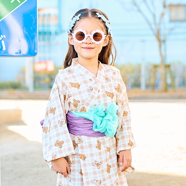 Pattern Assortment Easy-to-Wear One-Piece Yukata (2-Piece Obi Set