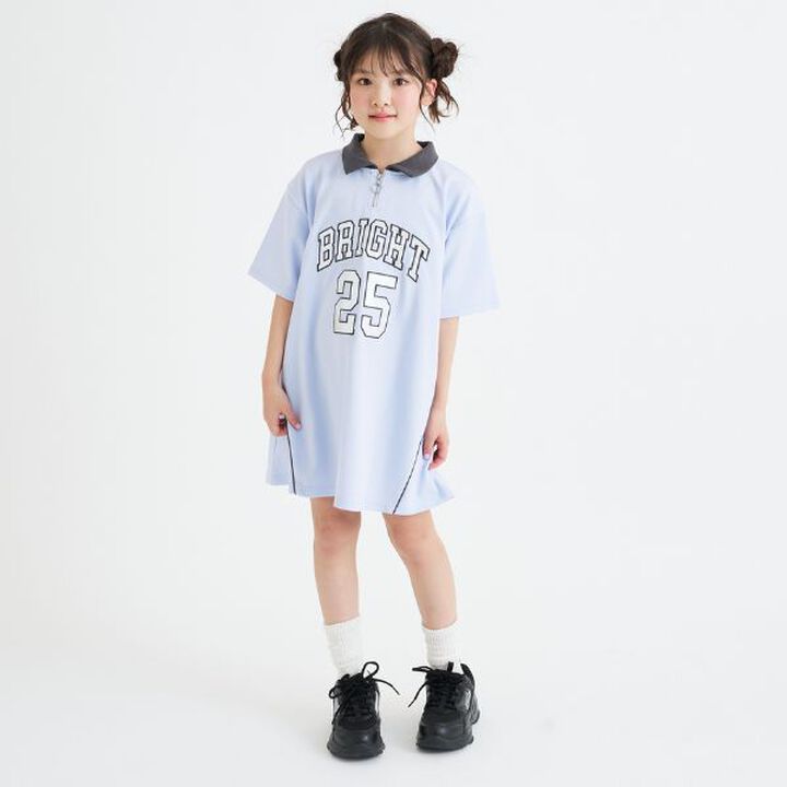 Numbered Half-Zip Ponte One-Piece Dress,Black, medium image number 18