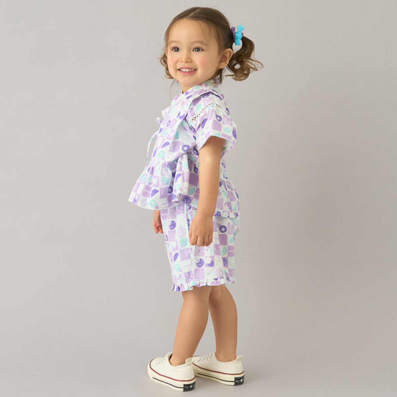 Assorted Frill GIRLS Jinbei,Red, large image number 24