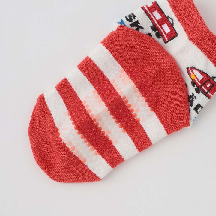 電車與工程車短襪兩雙組,紅色, medium image number 3
