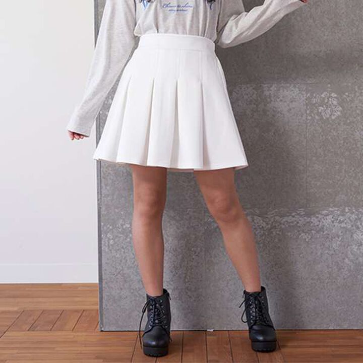 [LTXC] Flare Skirt with Inner Pants Included - Cardboard Box Design,Black, medium image number 17