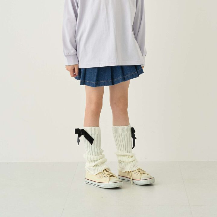 Ribbon-Accent Loose Socks [Kids Girls Children's Clothing],Off white, medium image number 2