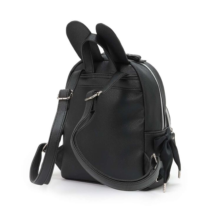 Bunny Ear Lace-up Faux Leather Backpack,Ivory, medium image number 1