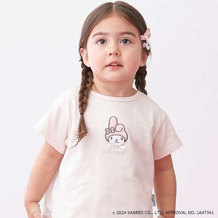 Sanrio Characters Motif T-Shirt (Kids),Light pink, medium image number 0