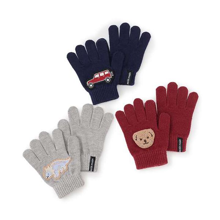 Appliqué Gloves,Gray, medium image number 6