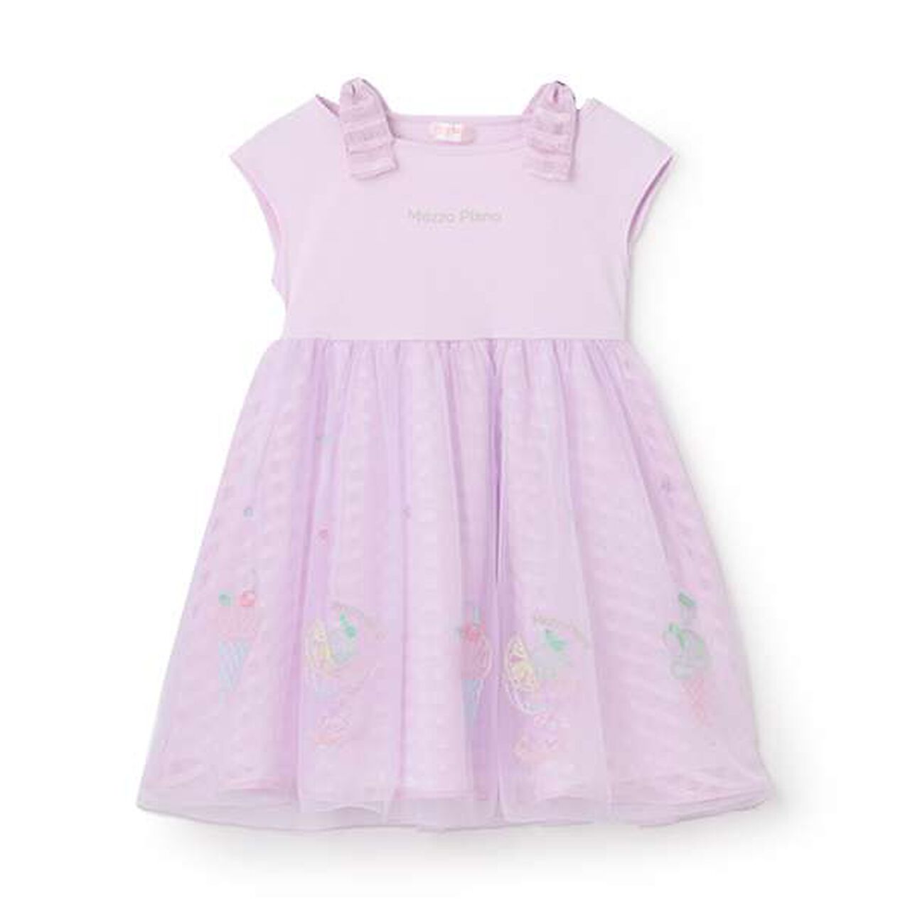 Sherbet Embroidery Docking Dress,Lavender, large image number 0