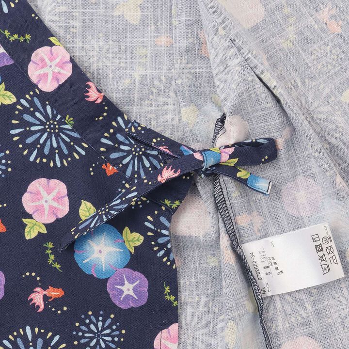 [Web Exclusive] GIRLS All-Over Pattern Jinbei,Navy, medium image number 11