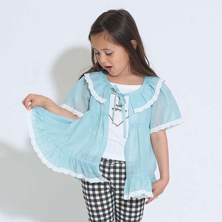 Sheer Gathered Top,Mint, medium image number 0