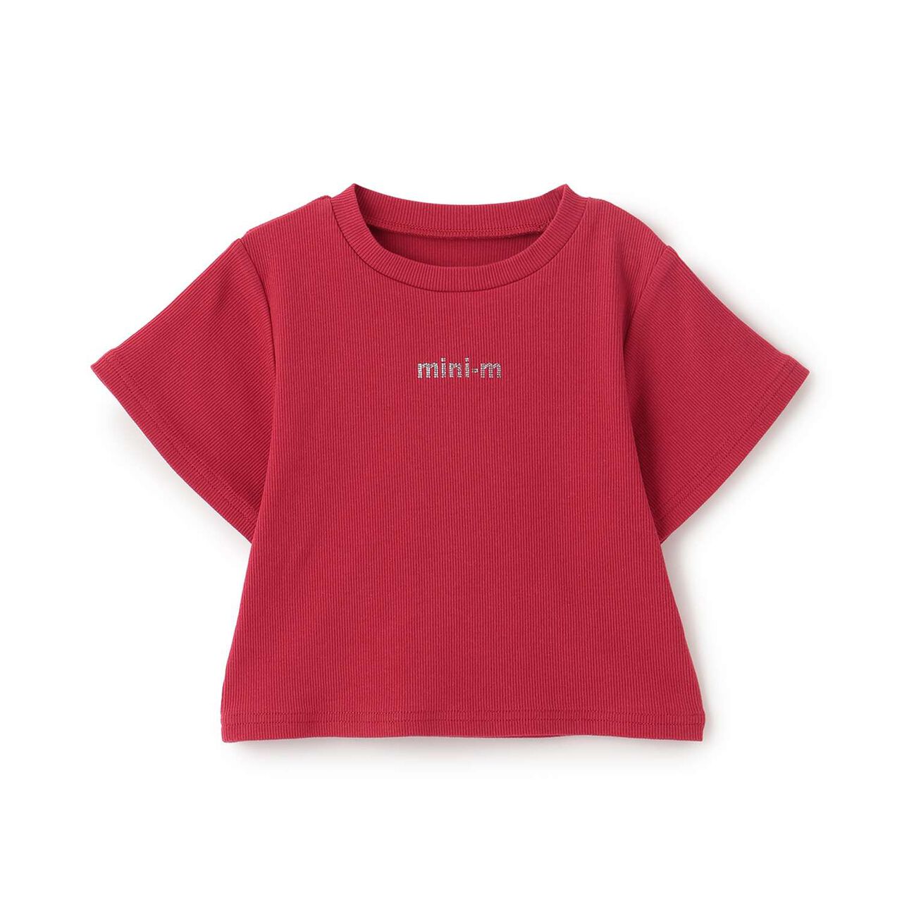 Sleek Plus Quick-Dry Ribbed Short-Sleeve Kids T-Shirt,Red, large image number 19