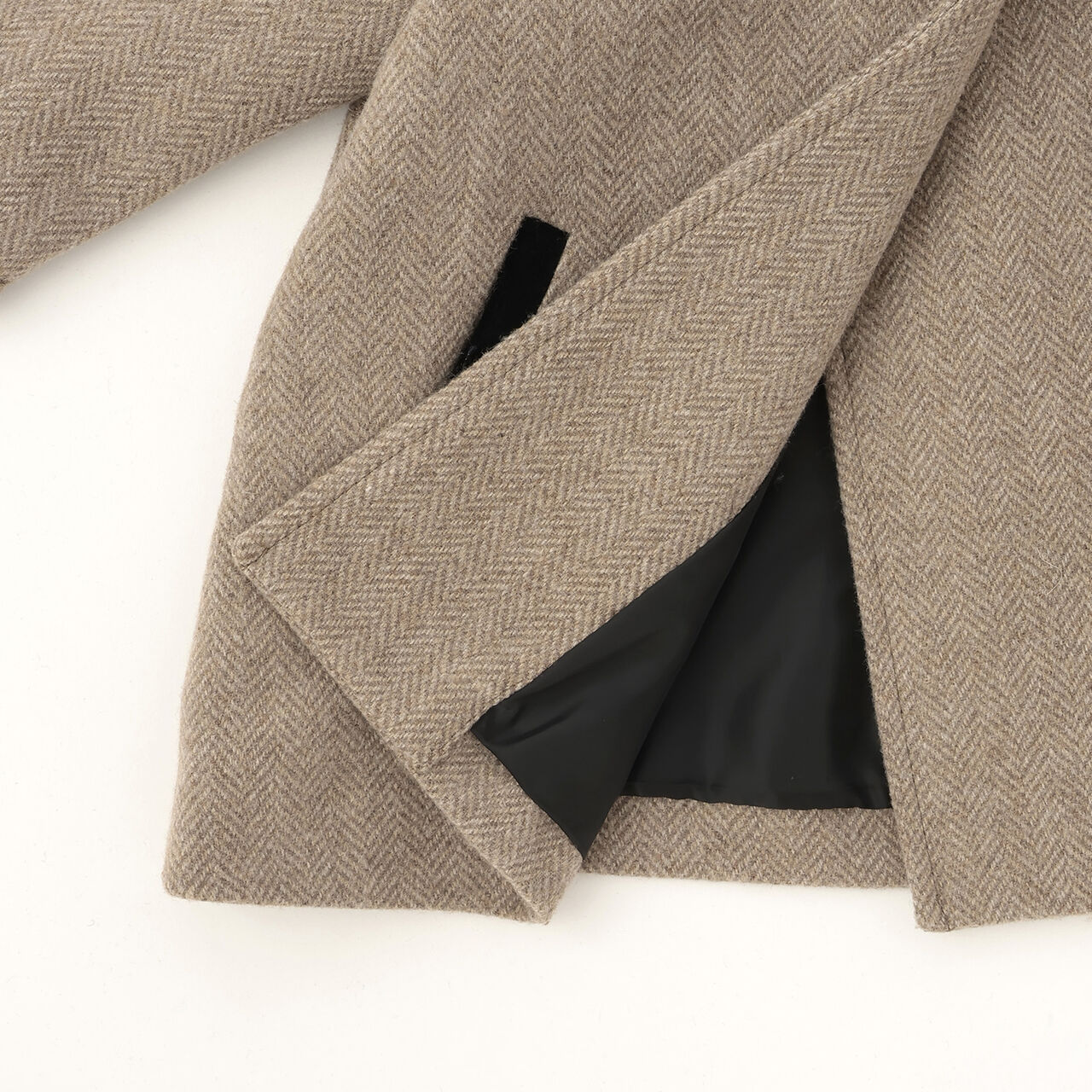 [Link/Washable] Double-Breasted Coat,Navy, large image number 15