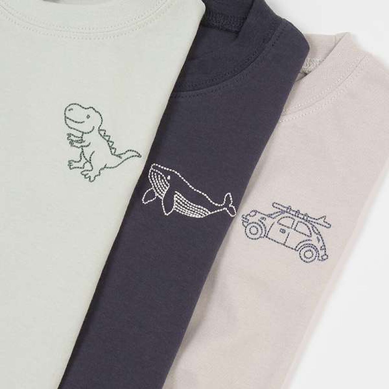 [GOOD PRICE] Cool Touch] Embroidered T-Shirt,Off white, large image number 3