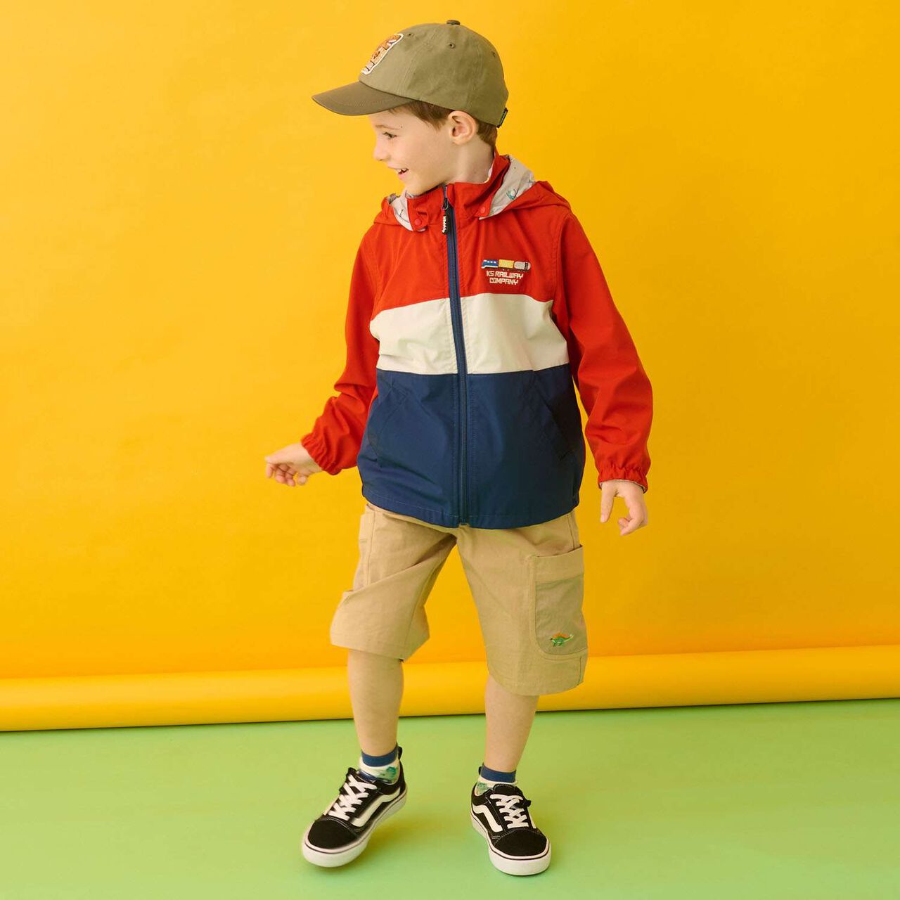 Reversible Vehicle Windbreaker [UV Protection & Water-Repellent Finish],Red, large image number 4