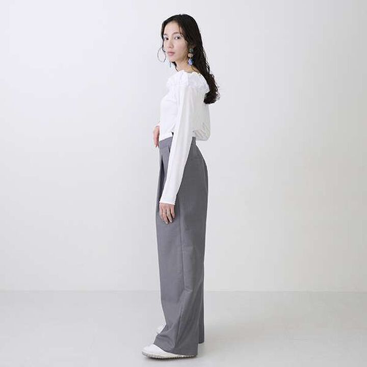 [LADIES] Double Waist Pants,Beige, medium image number 10