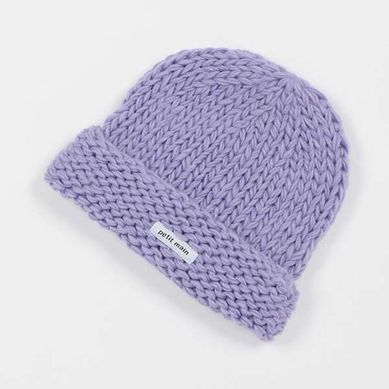 Low Gauge Roll Knit Hat,Lavender, large image number 11