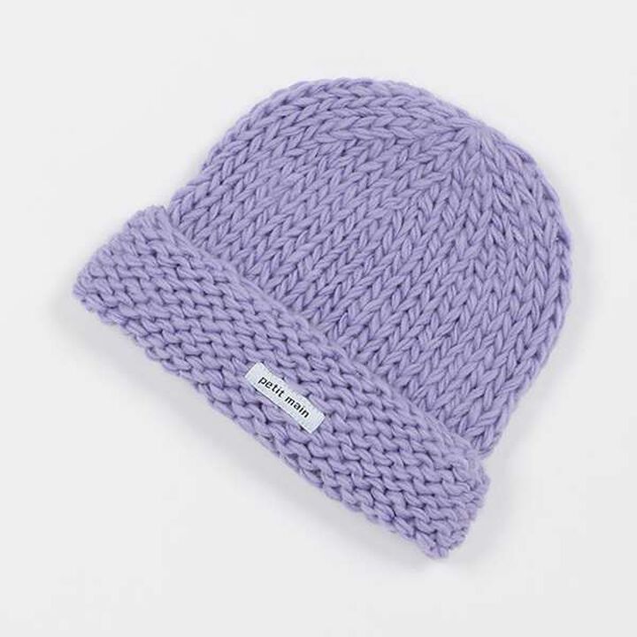 Low Gauge Roll Knit Hat,Lavender, medium image number 11