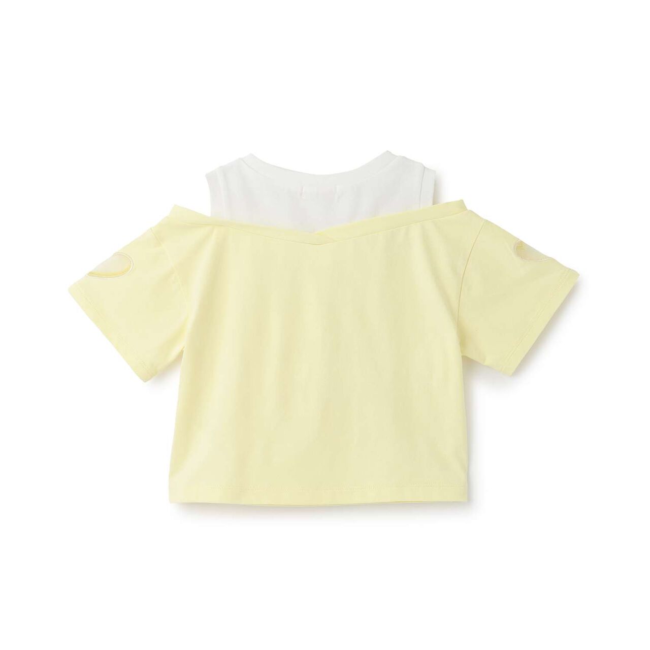 [Cool Touch] Puffy Logo Shoulder Opening T-Shirt,Mint, large image number 1