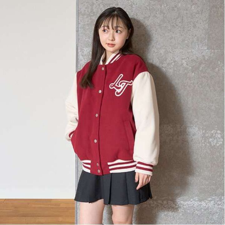 Reversible Quilted Stadium Jacket,Green, medium image number 7