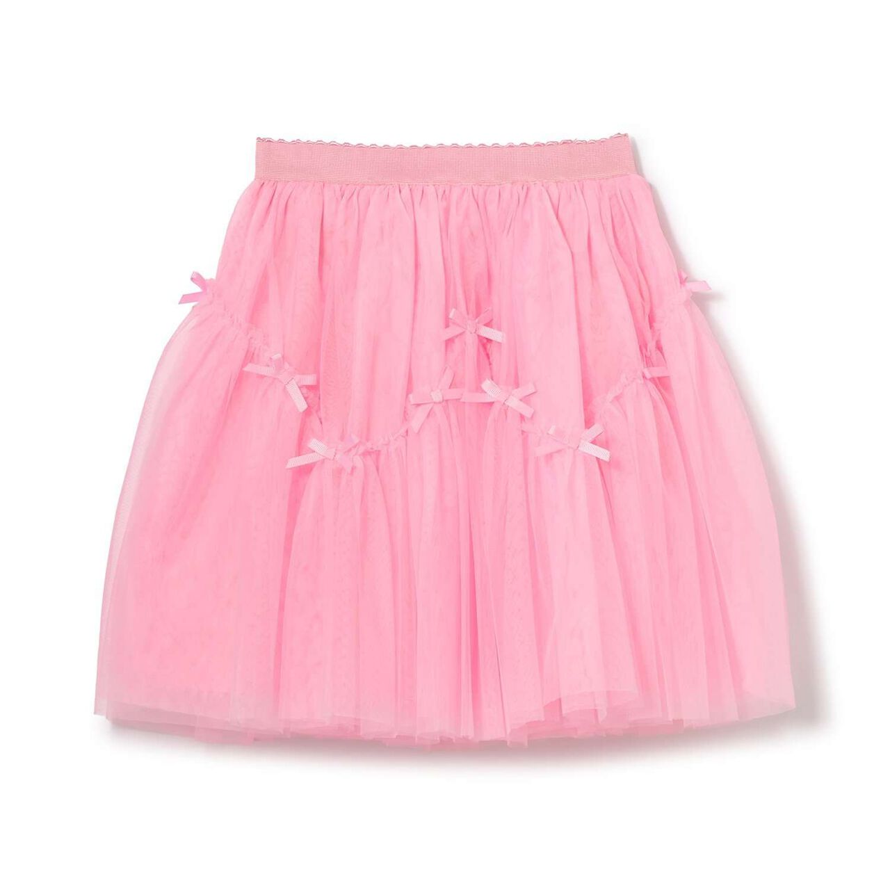 Wavy Panel Gathered Tulle Skirt [Lycee Mine Ballet Series],Black, large image number 6