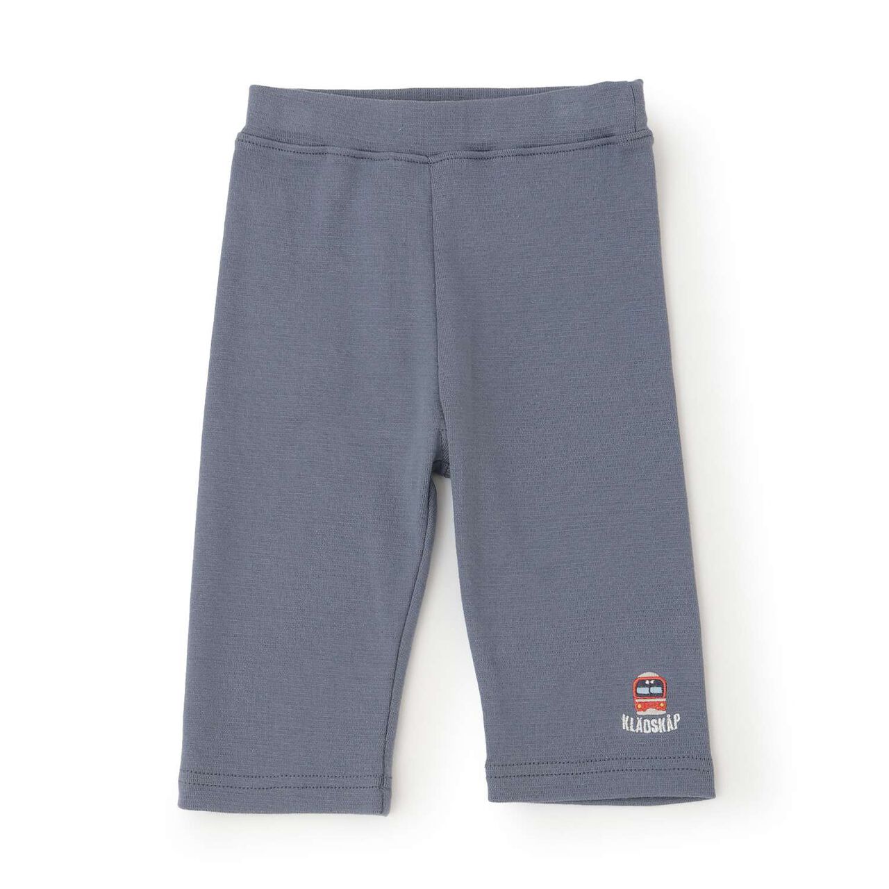 Car One-Point Embroidery 6/10 Length Leggings,Blue gray, large image number 12