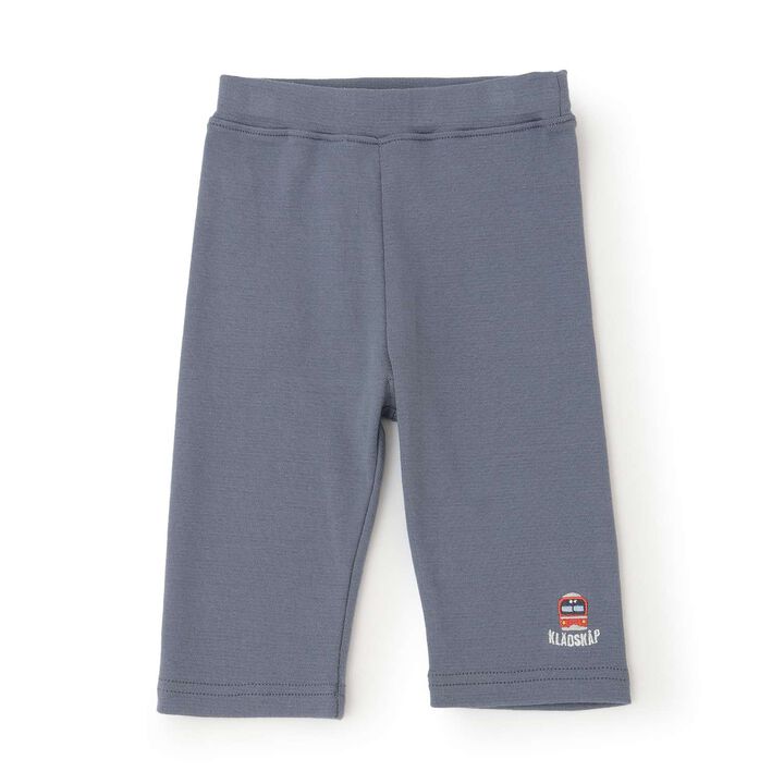 Car One-Point Embroidery 6/10 Length Leggings,Blue gray, medium image number 12