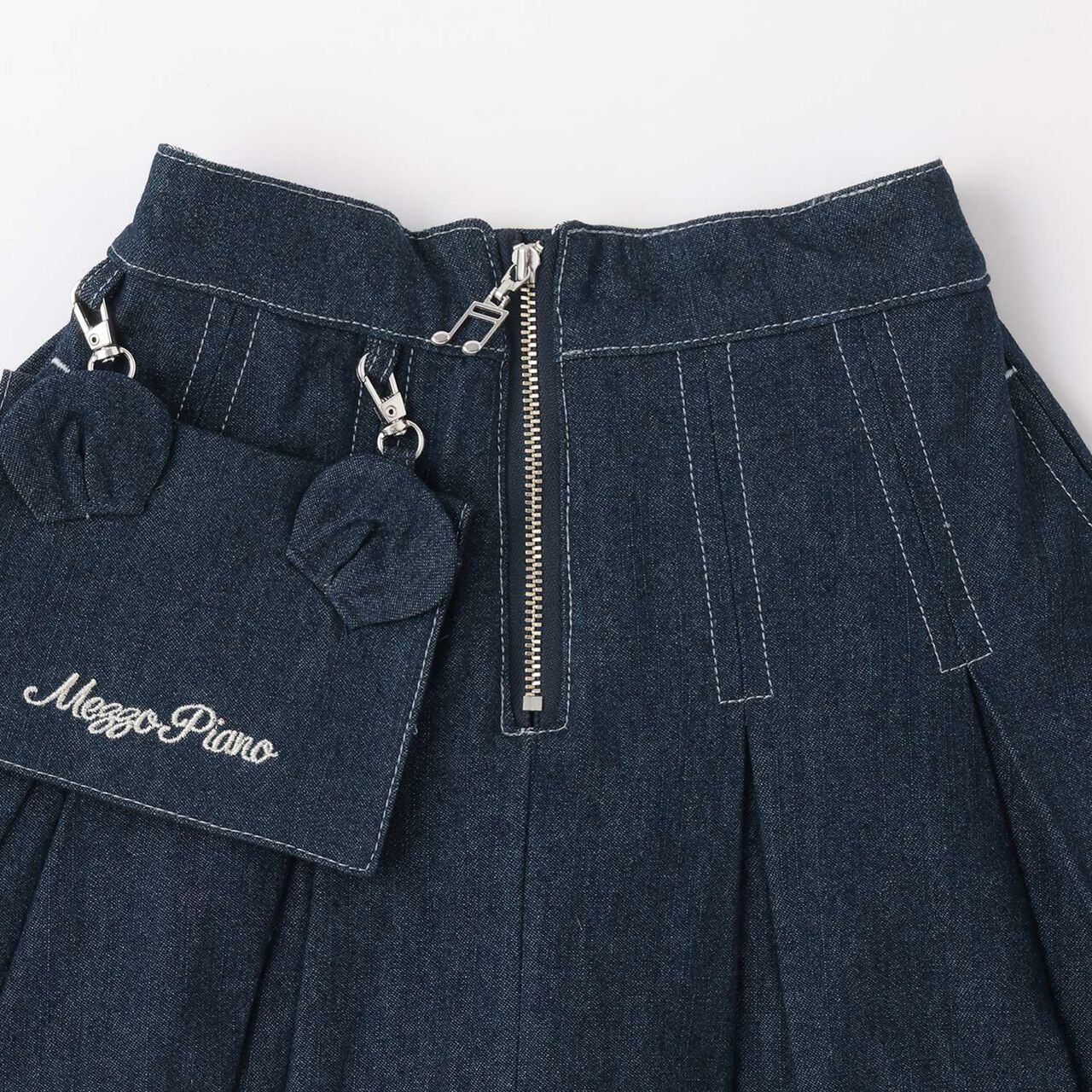 [Restock of Popular Item] Detachable Pocket Skirt with Zipper Front,Sax blue, large image number 2