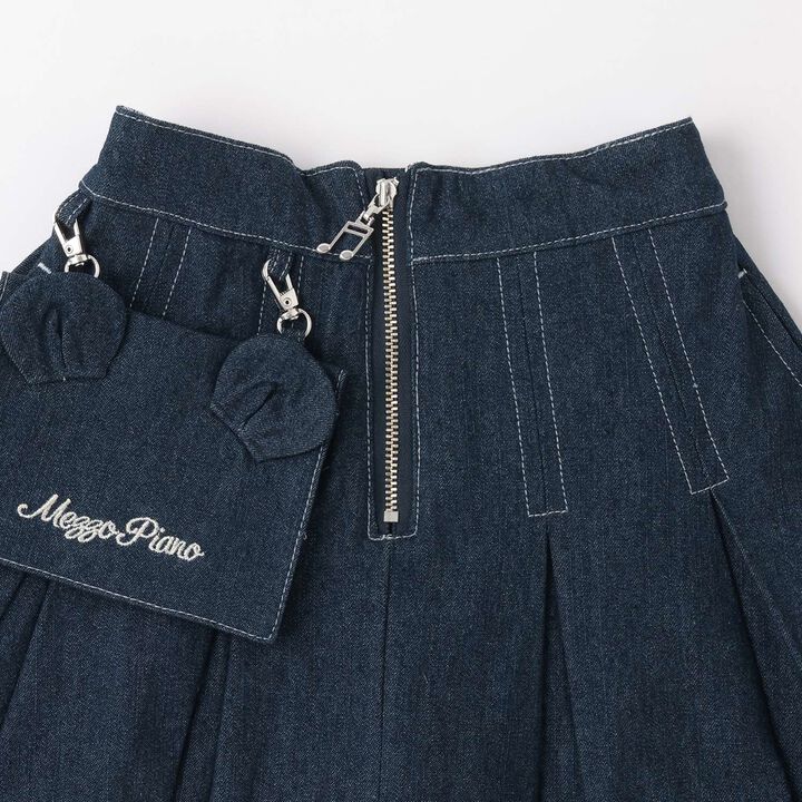 [Restock of Popular Item] Detachable Pocket Skirt with Zipper Front,Sax blue, medium image number 2