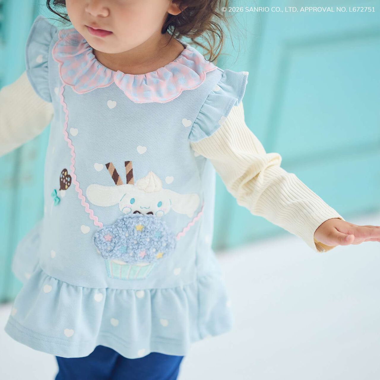[Cinnamoroll/Kuromi] Peplum Tunic,Blue, large image number 0
