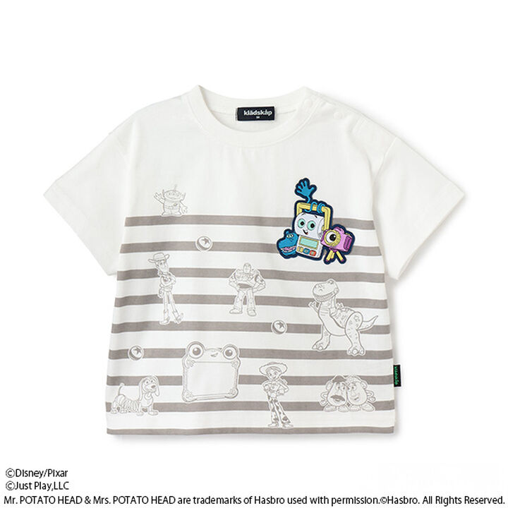 [Disney & Pixar] TOY STORY 5 Striped Short-Sleeve T-Shirt,, medium