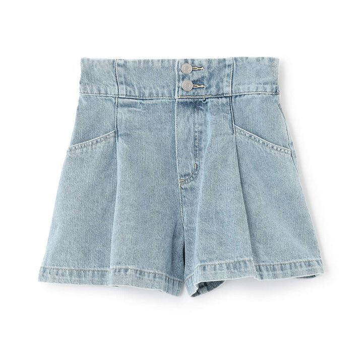 Tuck Flare Culottes for Beautiful Legs,Blue, medium image number 0