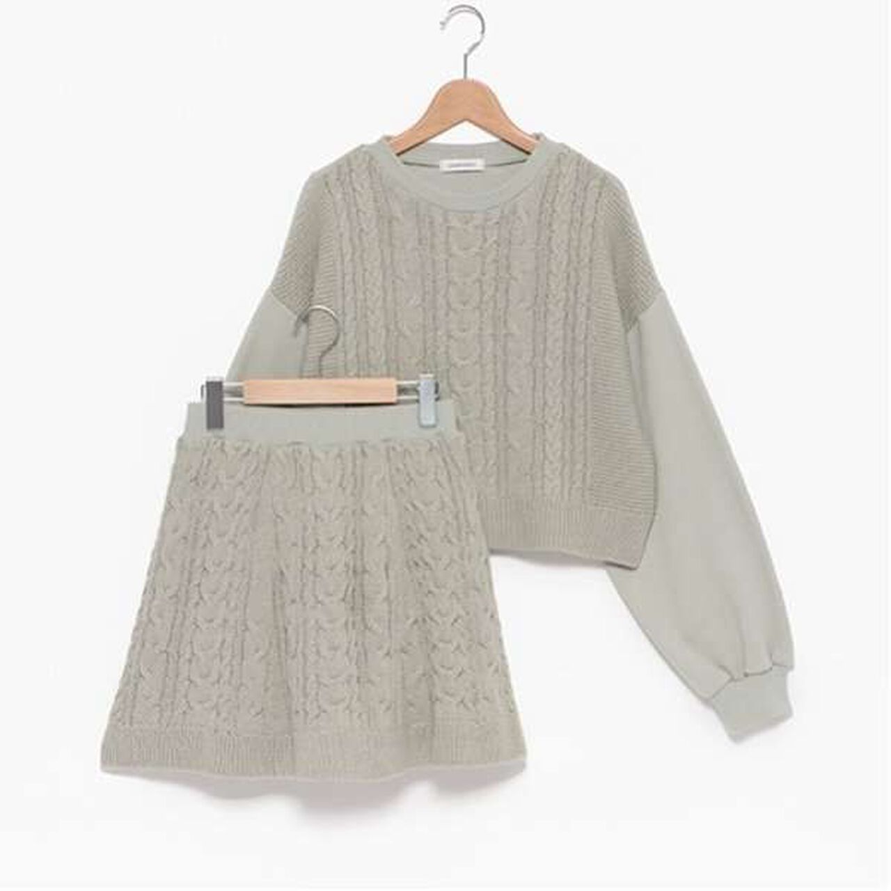 Cable Knit Set-Up,Black, large image number 14