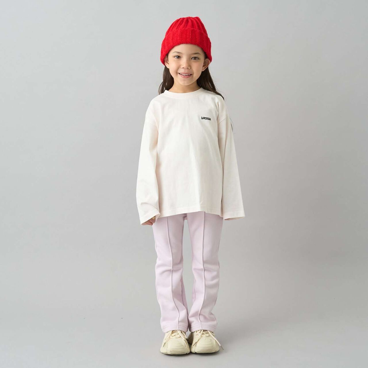 [Daily Standard Wear] Oversized Simple Design Long-Sleeve T-Shirt with Accent,Ivory, large image number 22