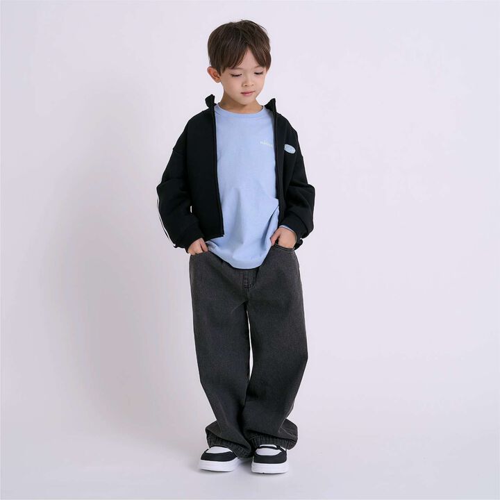 Denim Wide Pants,Black, medium image number 7