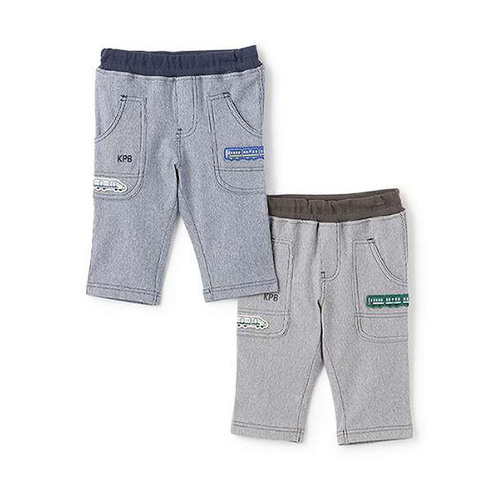 Stripe Jacquard Train Patch 7/8 Pants,Gray, medium image number 10